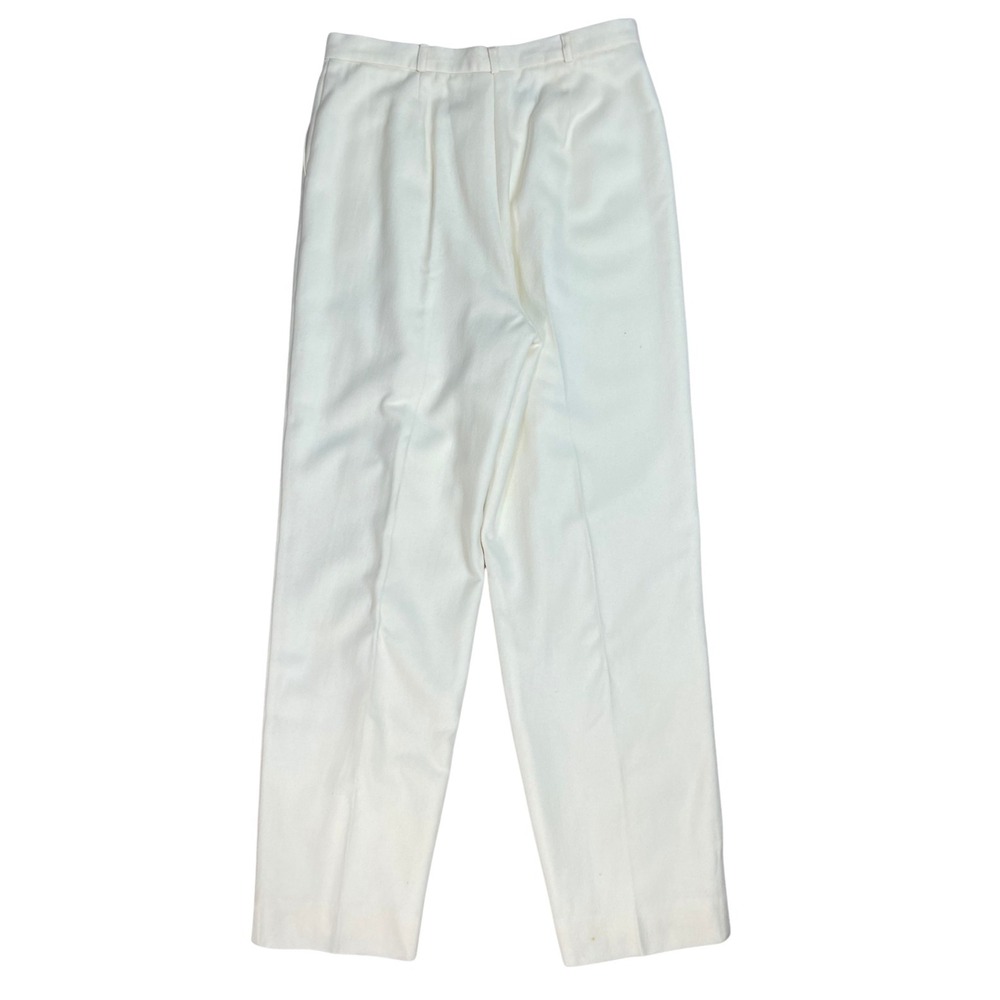 Worthington Woolmark Pure New Wool Cream Pleated Front Dress Pants 16 Tall